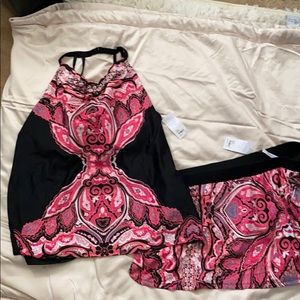 Cute Pink & Black Tankini- Never worn